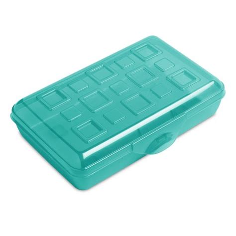 metal pencil boxes target|sterilite teal school box 8.5x5.75x2.5.